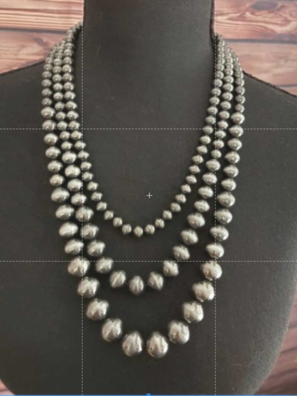Tipi Western Faux Navajo Pearl 3 Strand Layered Necklace NWT
